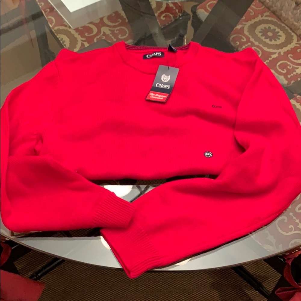Chaps pullover sweater men XXL RED